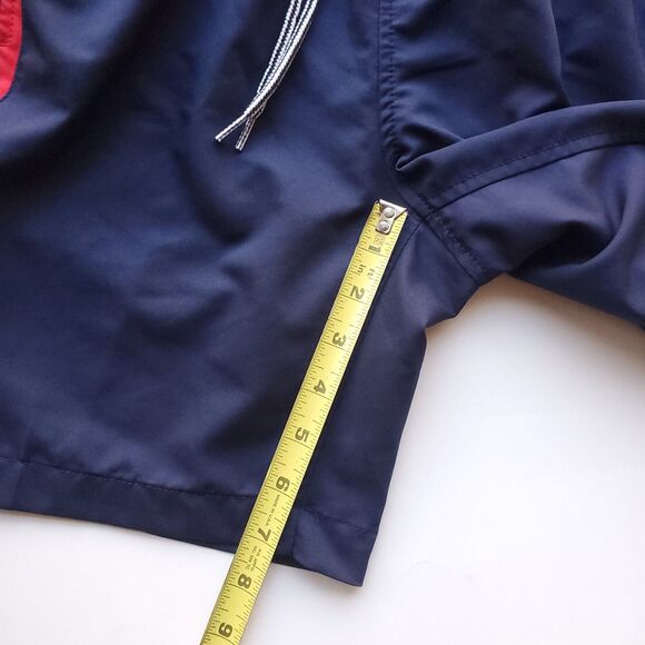 Speedo Swim Trunks Mens S Navy Blue Red 28" Waist Lined Pockets Retro Stripe - Picture 12 of 14